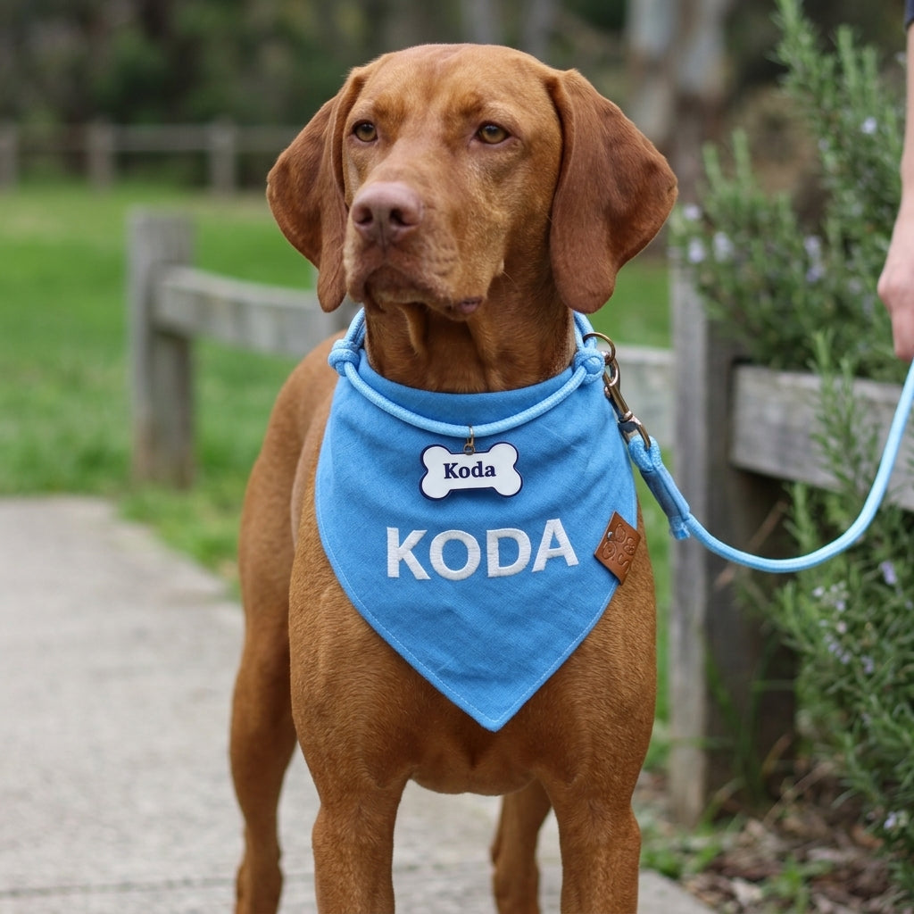 Bandana e Colar Personalizados para Cachorro