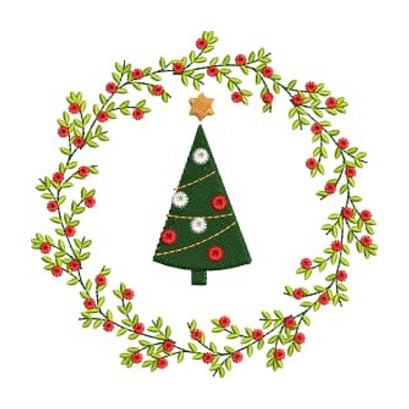 Bandana Pet Bordado Árvore Natal