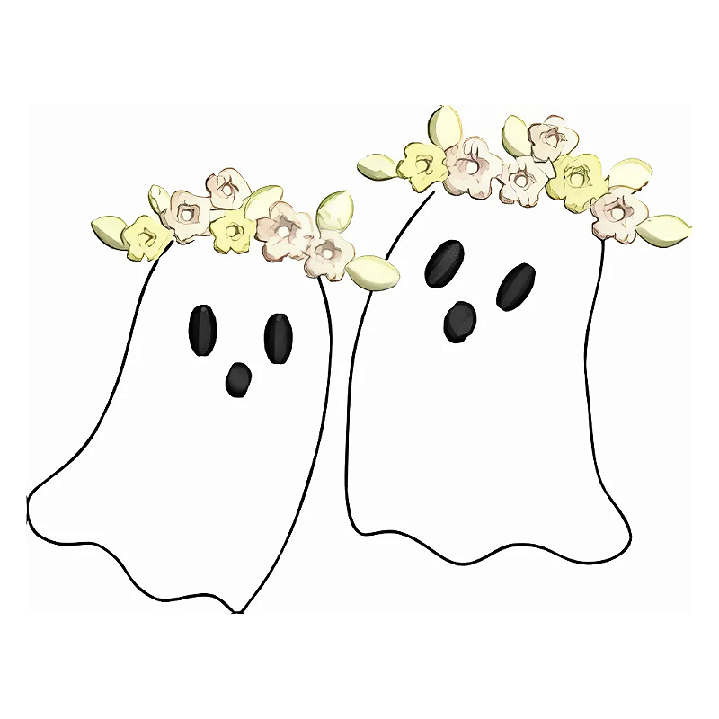 Bandana Pet Bordado Fantasmas