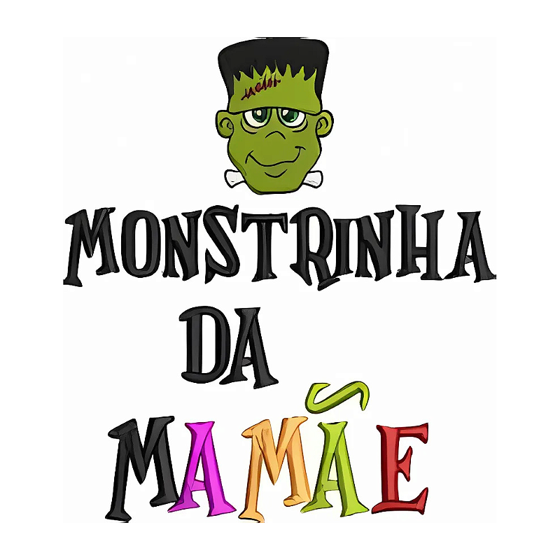 Bandana Pet Bordado Monstrinha da Mamãe