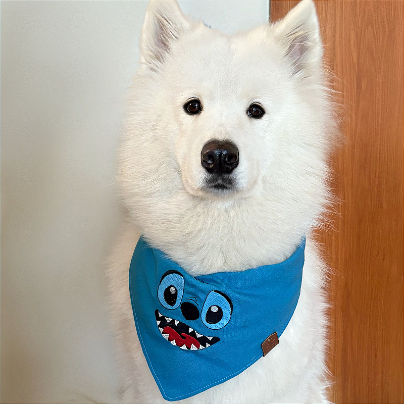 Bandana Pet Bordado Stitch