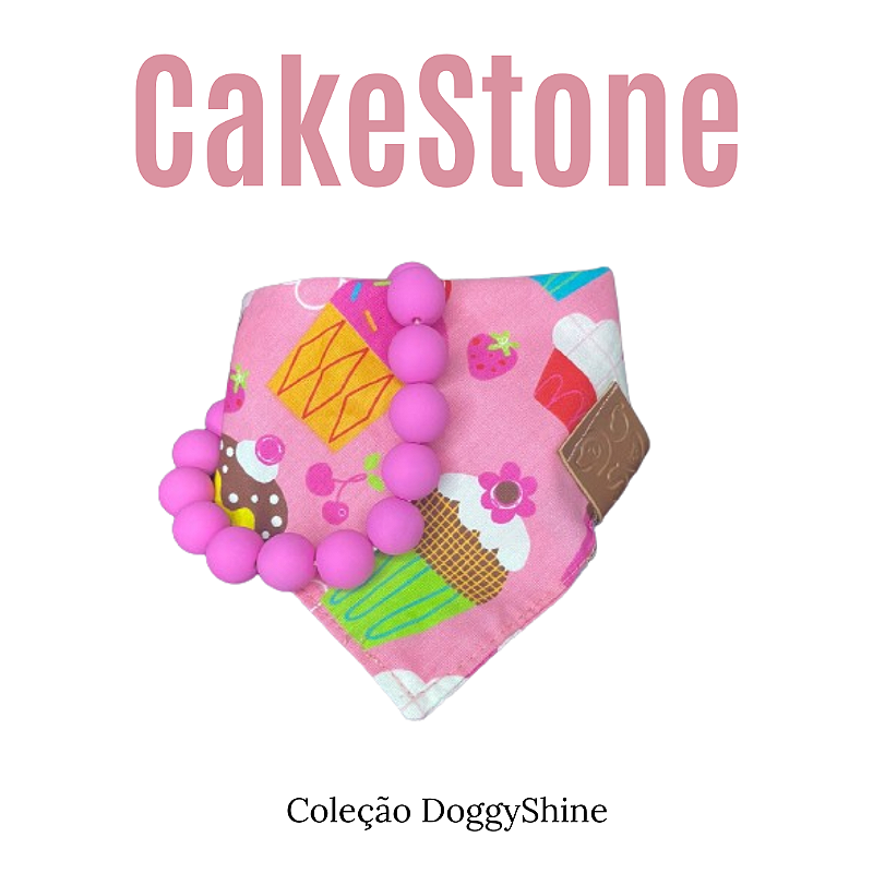 Box Bandana e Colar Pet Cupcake
