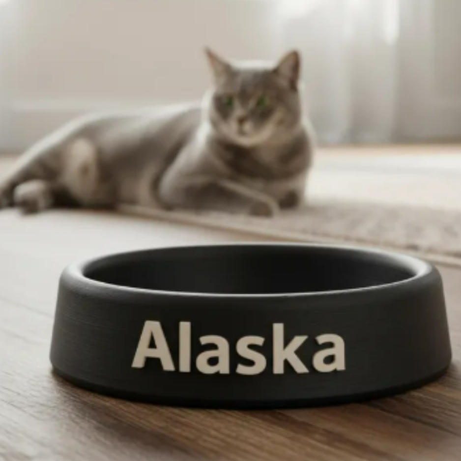 Pote para ração personalizado com nome do pet